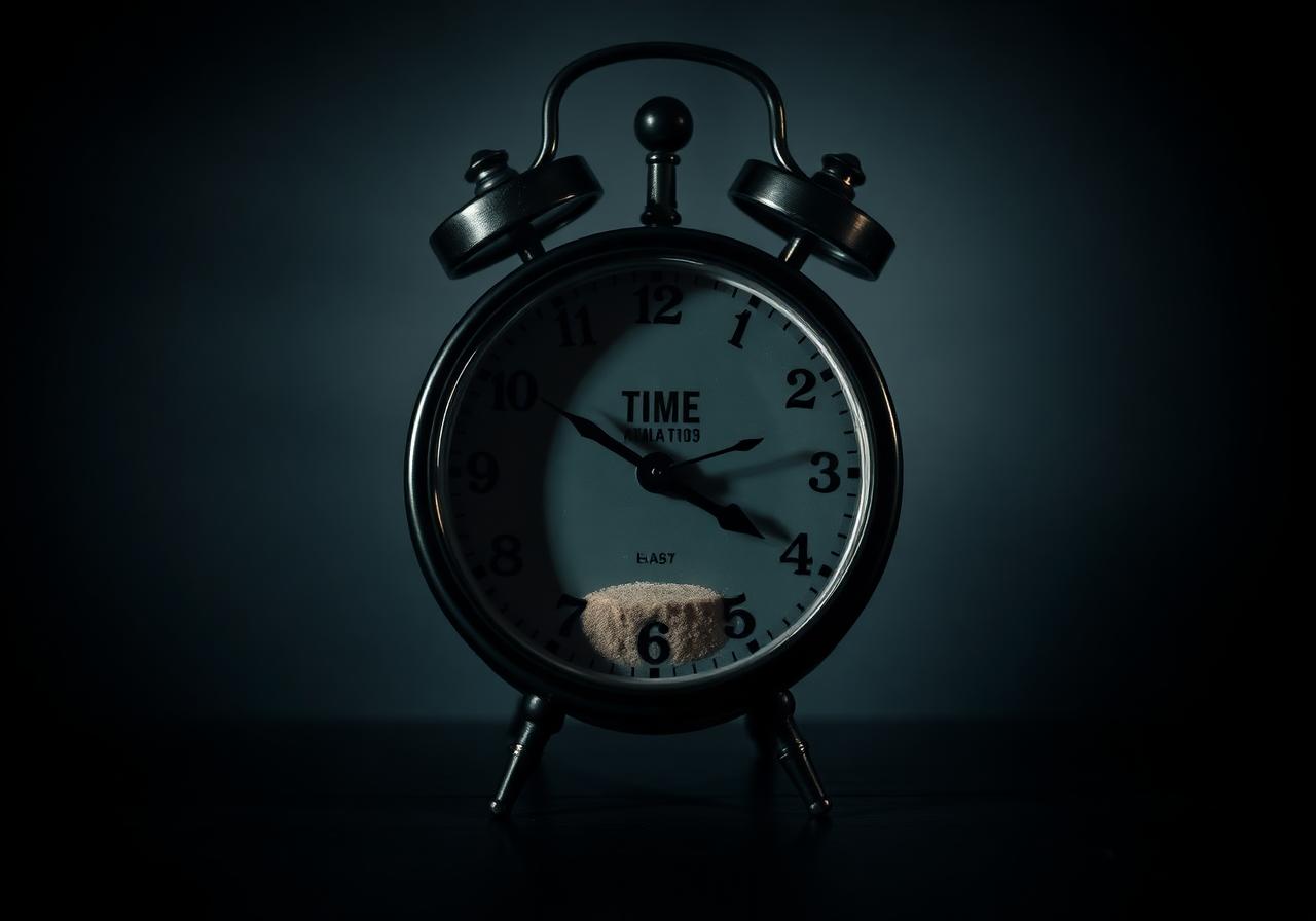 A clock representing time passing